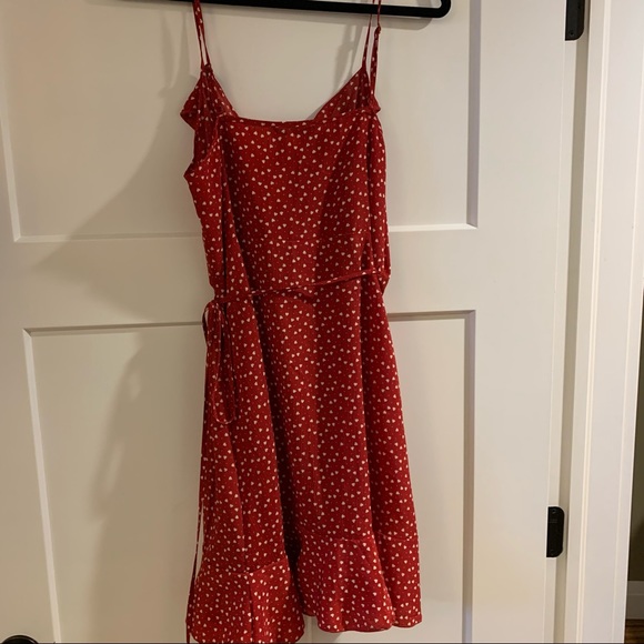 🦋2/$15🦋 Shein Red Crossover Heart Dress - Picture 3 of 3
